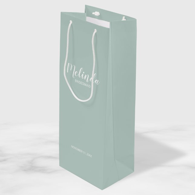 Sac Cadeau Pour Bouteille Script moderne, Bridesmaitres personnalisées (Créateur téléchargé)