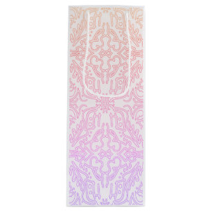 Sac Cadeau Pour Bouteille Série de motifs mandala Soft Pink Dream