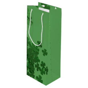 Sac Cadeau Pour Bouteille Shamrock de la Saint-Patrick
