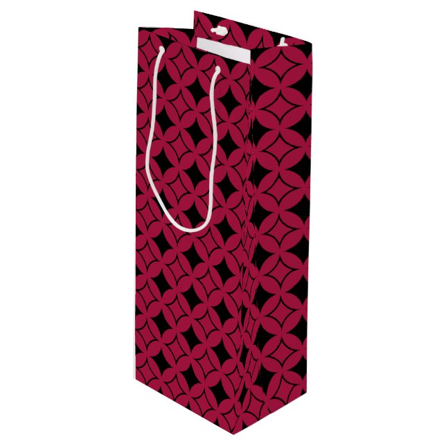 Sac Cadeau Pour Bouteille Shippo rouge et noir (Devant Angle)