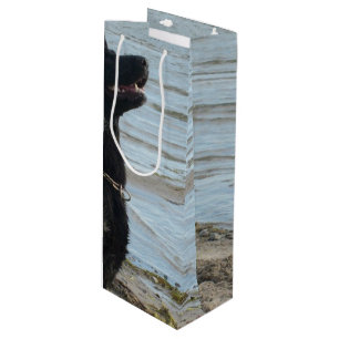 Sac Cadeau Pour Bouteille Silhouette alsacienne noire