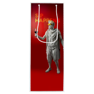 Sac Cadeau Pour Bouteille Sip Happens Wine Bag