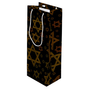 Sac Cadeau Pour Bouteille SlipperyJoe's étoile de David artistique sur le th