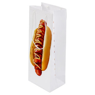 Sac Cadeau Pour Bouteille SlipperyJoe's hot dog ambiance estivale BBQ niché