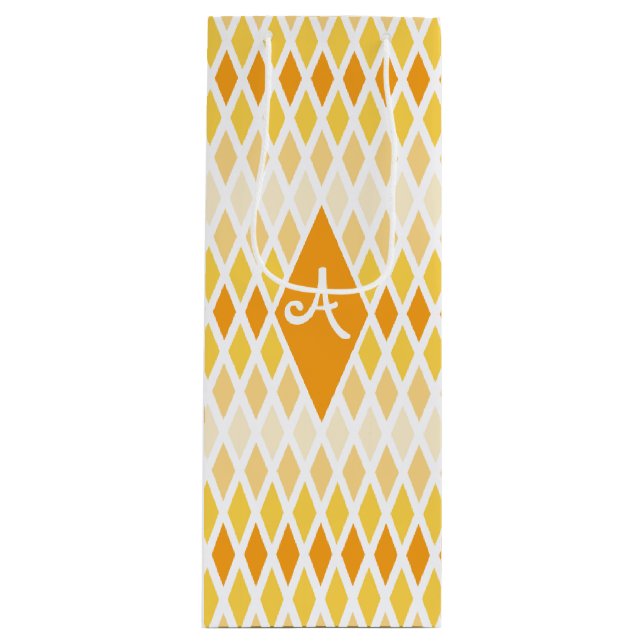 Sac Cadeau Pour Bouteille Soleil Diamond Ombre Monogramme (Devant)