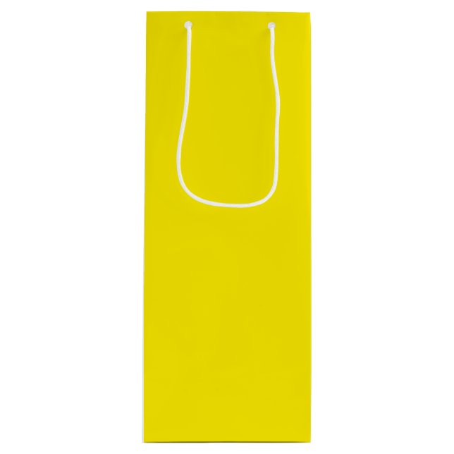 Sac Cadeau Pour Bouteille Solid Sunny Yellow Color (Devant)