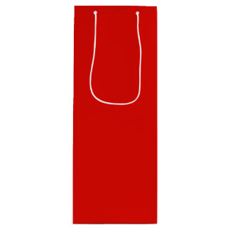 Sac Cadeau Pour Bouteille Solide Rouge creux
