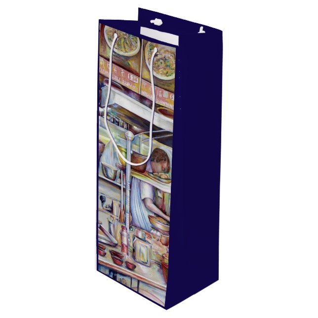 Sac Cadeau Pour Bouteille Soupe de queue de porc, Singapour (Devant Angle)