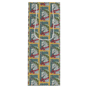 SAC CADEAU POUR BOUTEILLE SUCRE DE CANNE CHRISTMAS UNICORN, HORSE WINE CADEA