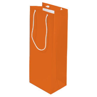 Sac Cadeau Pour Bouteille Tangerine Orange