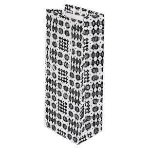Sac Cadeau Pour Bouteille Tapisserie galloise Motif noir blanc Vin cadeau sa
