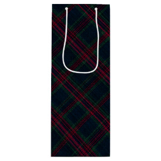 Sac Cadeau Pour Bouteille Tartan d'Héritage d'Hiver | Diamant de Lodge