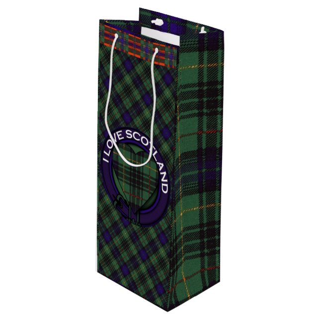 Sac Cadeau Pour Bouteille Tartan écossais de kilt de plaid de clan de Cooke (Devant Angle)