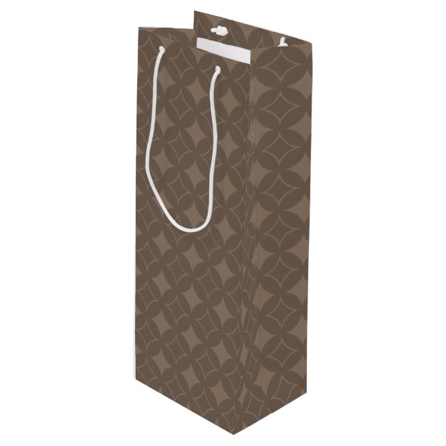Sac Cadeau Pour Bouteille Taupe shippo (Devant Angle)