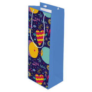 Sac Cadeau Pour Bouteille Thème marin Ancre Poisson Starfish Seahorse