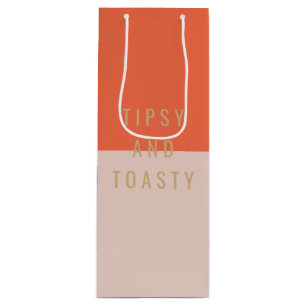Sac Cadeau Pour Bouteille Tipsy & Toasty