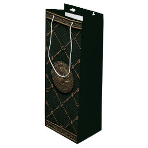 Sac Cadeau Pour Bouteille Tissu à emblème de pavillon de chasse vert chasseu