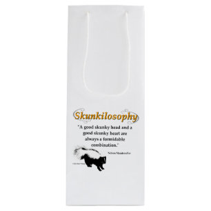 Sac Cadeau Pour Bouteille Une bonne tête de skunky et un bon coeur de skunky