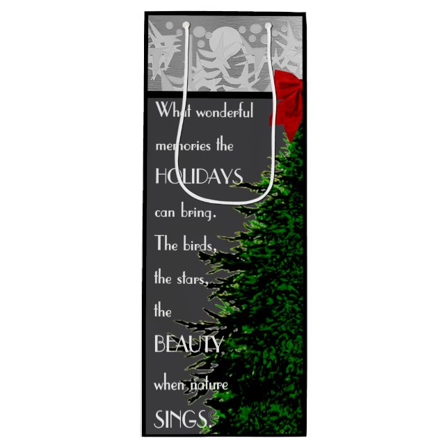 SAC CADEAU POUR BOUTEILLE VACANCE (Devant)