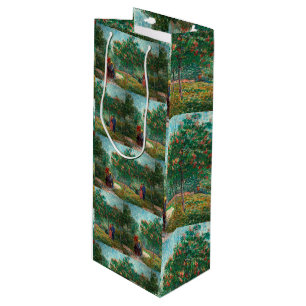 Sac Cadeau Pour Bouteille Van Gogh Garden à Montmartre avec amoureux