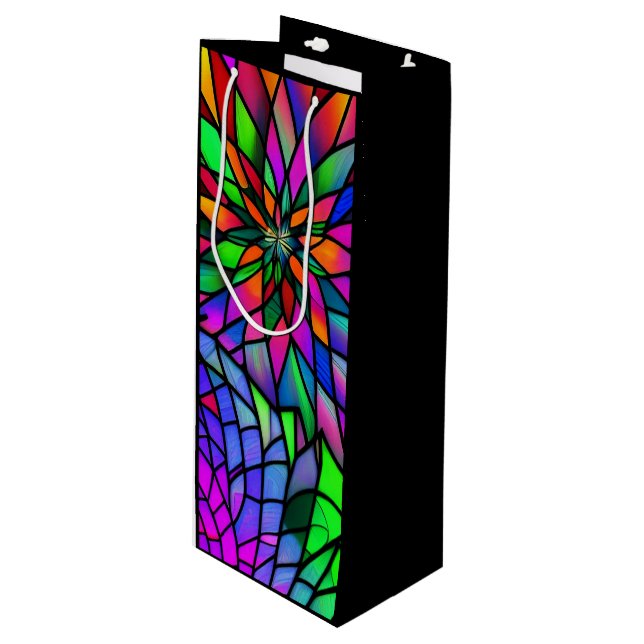 Sac Cadeau Pour Bouteille Verre de Faux (Devant Angle)
