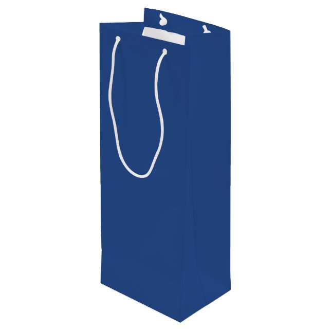 Sac Cadeau Pour Bouteille Vide Créez votre propre - Bleu Profond (Dos Angle)