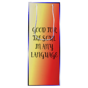 Sac Cadeau Pour Bouteille Vin en 17 langues -