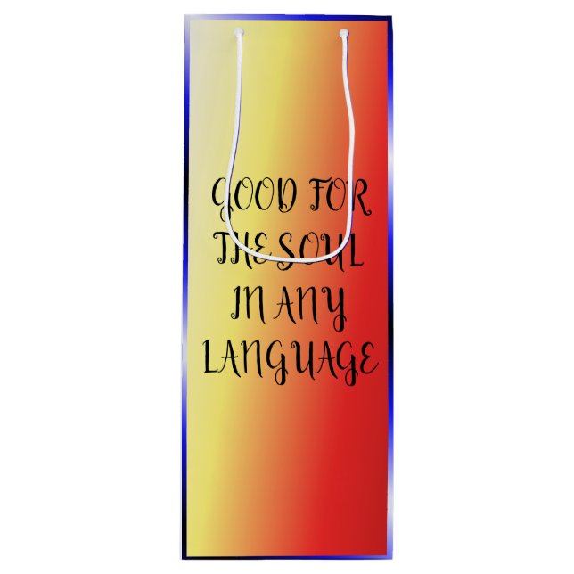 Sac Cadeau Pour Bouteille Vin en 17 langues - (Devant)