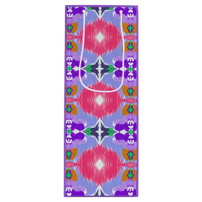 Sac Cadeau Pour Bouteille Vivid Aurora Kaleidoscope Electric (Devant)