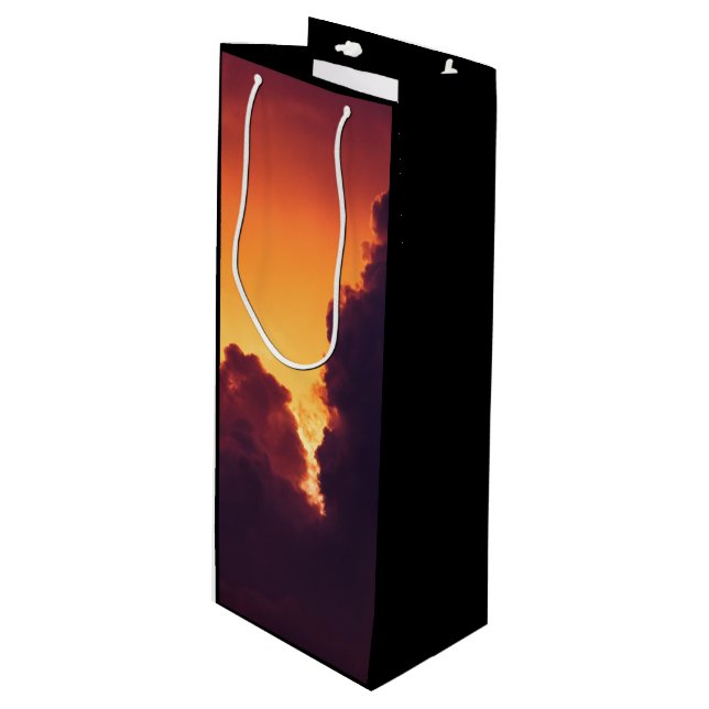 Sac Cadeau Pour Bouteille w par temps (Devant Angle)