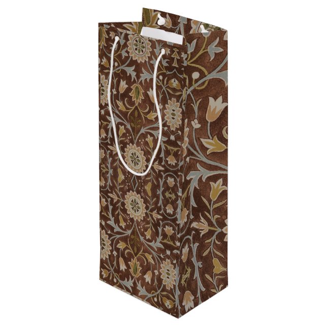 Sac Cadeau Pour Bouteille William Morris Little Flower Carpet (Dos Angle)