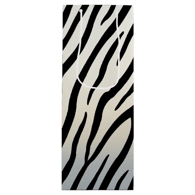 Sac Cadeau Pour Bouteille Zebra Stripes Exotic Poster de animal (Devant)