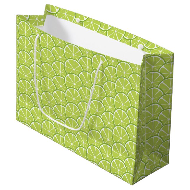 Sac cadeau pour les tranches de citron vert d'été  (Devant Angle)