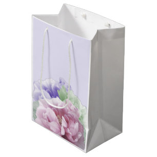 Sac cadeau pour pivoines minimalistes