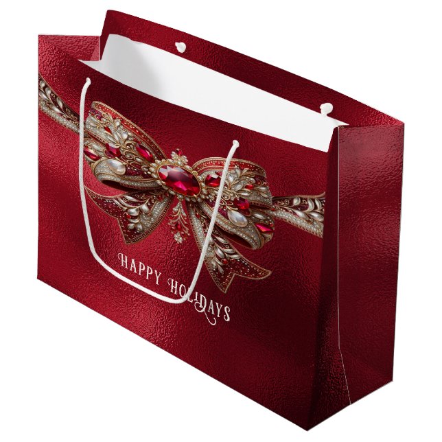 Sac cadeau Red Bow Holiday (Devant Angle)