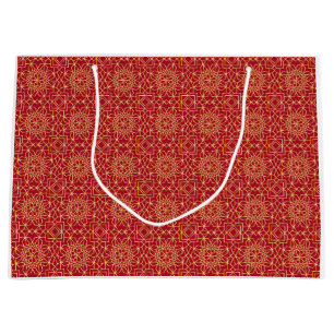 Sac cadeau Red & Gold Arabesque