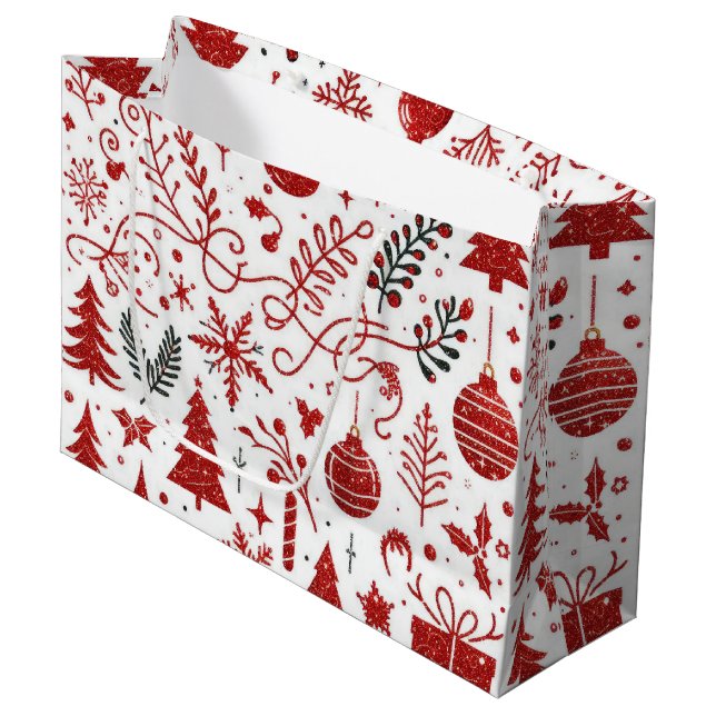 Sac cadeau Red White Holiday (Devant Angle)