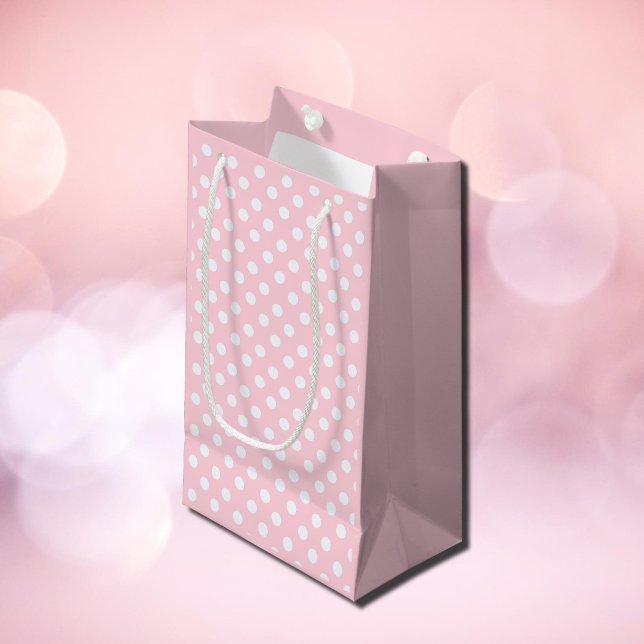 Sac  cadeau  rose  pastel  à  pois (Créateur téléchargé)