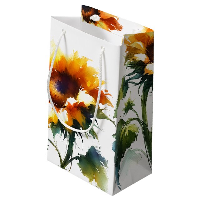Sac cadeau rustique tournesol (Dos Angle)