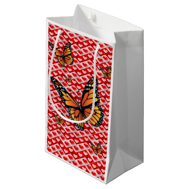 Sac cadeau Saint Valentin papillon (Devant Angle)