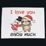 Sac Cadeau Sloth I Loth You Neige Beaucoup Snowman Pun Grand<br><div class="desc">Sweet sloth with snowman. I love you snow much - a snow pun for winter and christmas. A chaud dans le cold season pour les holidays. Christmas sloth with snowman.</div>