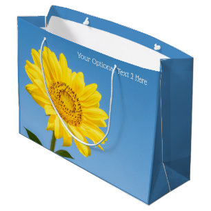 Sac cadeau Sunflower texte personnalisé