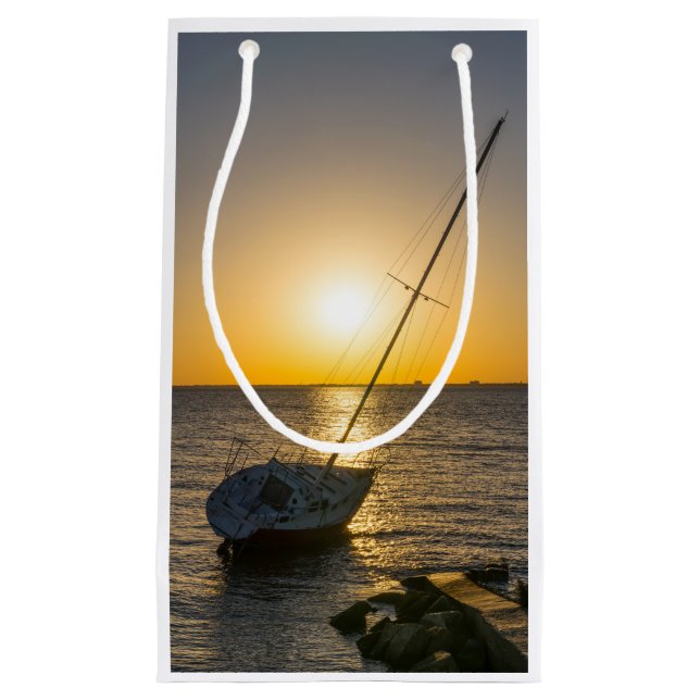 Sac cadeau Sunset Sailboat Shipwreck Gulf Breeze F (Devant)