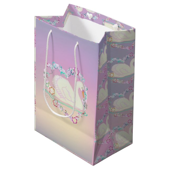 Sac cadeau Swan Princess (Devant Angle)
