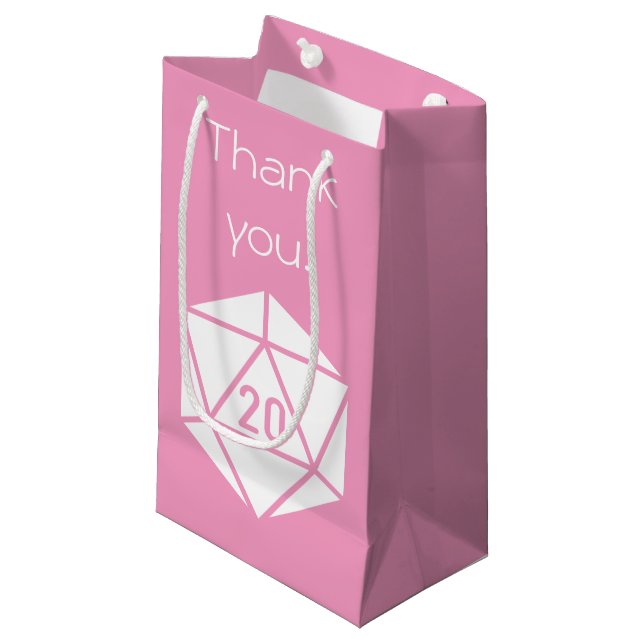 Sac Cadeau Tabletop Chic en Rose Pâle (Devant Angle)