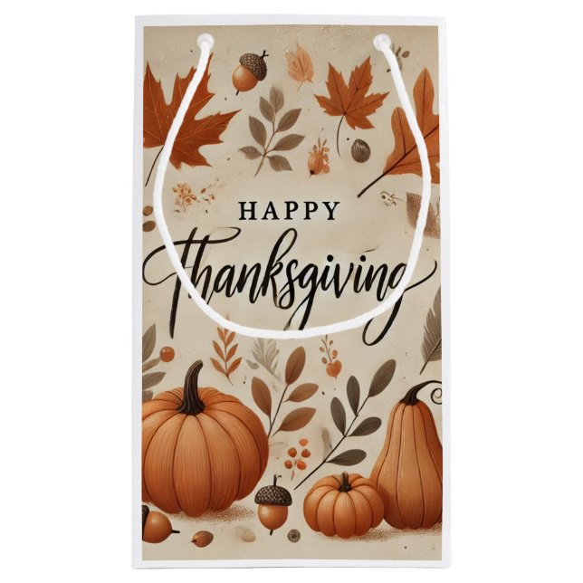 Sac cadeau Thanksgiving - Petit (Dos)