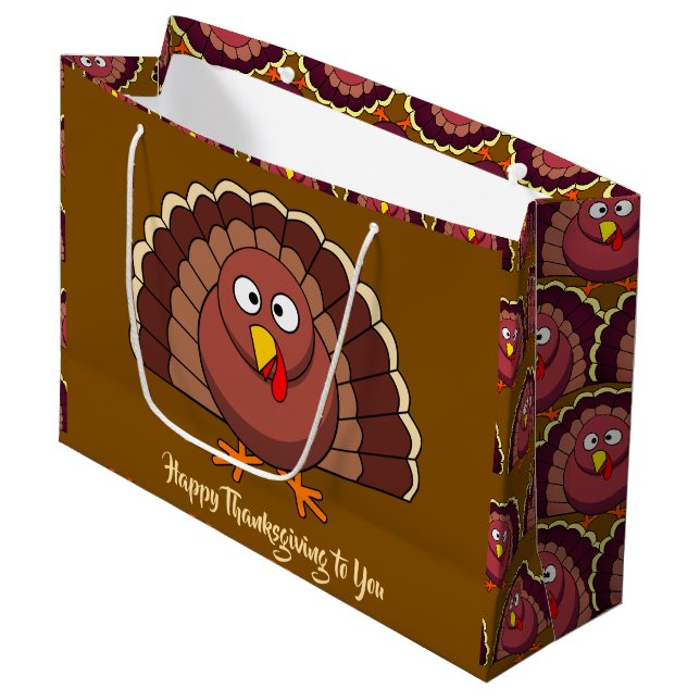 Sac cadeau Thanksgiving Turquie (Devant Angle)