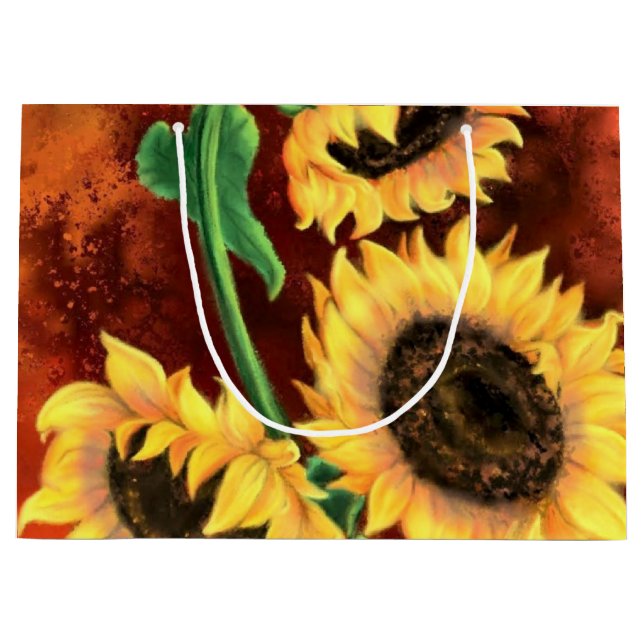 Sac cadeau tournesol (Devant)