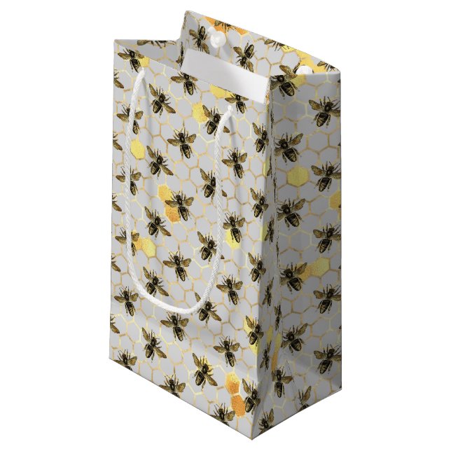 Sac Cadeau Tournesol et abeille Série Design Five Petit Cadea (Devant Angle)