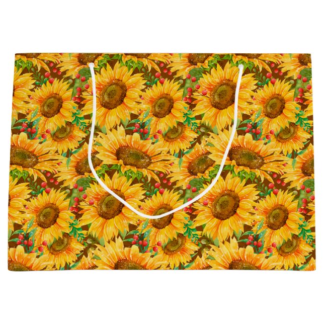 Sac Cadeau Tournesols Solaires Joyeux (Devant)